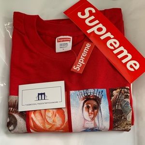 SOLD Supreme red “original sin” shirt